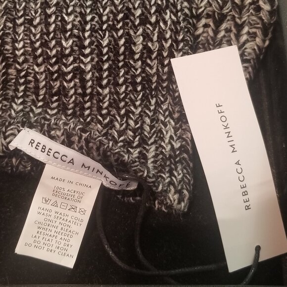 Rebecca Minkoff Marled Pom Pom Beanie & Armwarmer Set - Picture 4 of 5